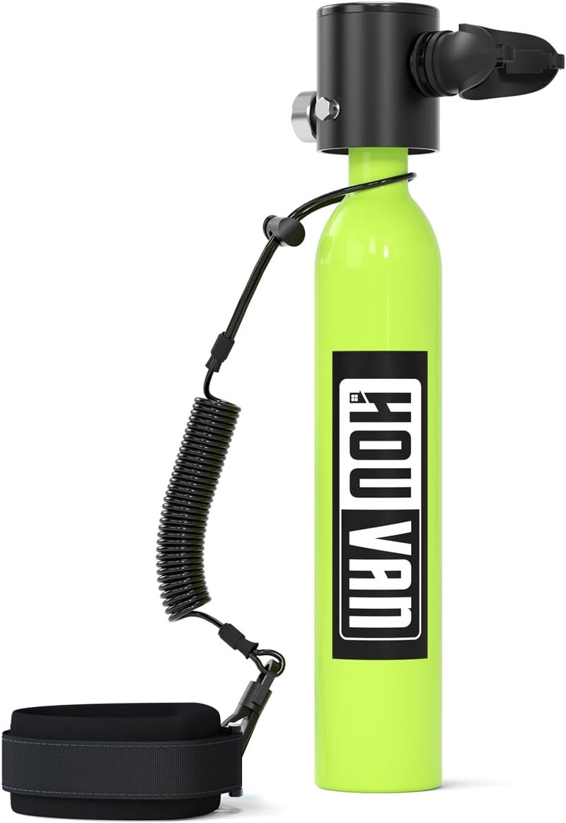 HOUVAN Store Mini Scuba Tank 0.5L Diving Tank with DOT Certification Reusable Lung Air Tank Backup Air Source Pony Bottle for Underwater Shooting and Emergency Rescue Operations - Image 1